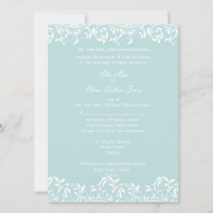 Die blaue und weiße Hochzeit von Sarah Jane Einladung