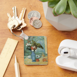 Die blaue Vase (Blumen und Früchte) von Paul Cézan Schlüsselanhänger