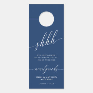 Die blaue weiße Kalligrafie stört die Hochzeit nic Türanhänger