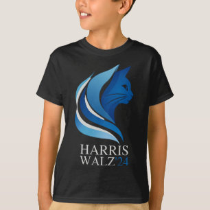 Die Blaue Welle kommt in den Katzenhaaren auf die  T-Shirt