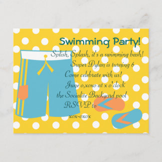 Die blauen Schwimmen Einladung