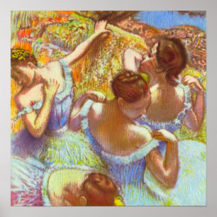 Die blauen Tänzer von Edgar Degas Poster
