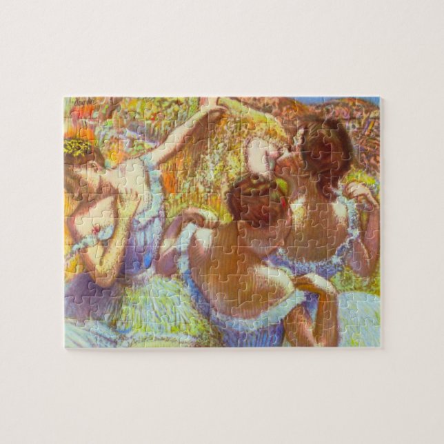 Die blauen Tänzer von Edgar Degas Puzzle (Horizontal)