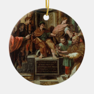 Die Blendung von Elymas (Cartoon für das Sistine Keramikornament