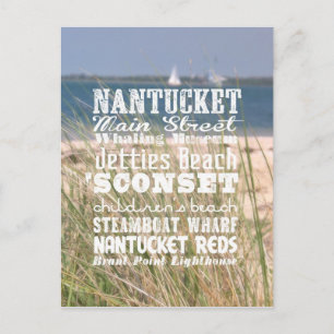 Die Blicke auf Nantucket, Massachusetts - Postkart Postkarte