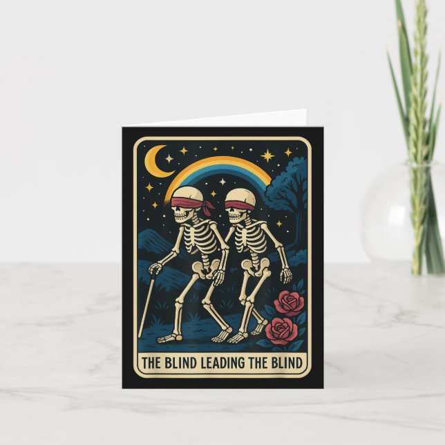 Die Blinde Führung Die Blinde Tarot Card Skele Karte (Vorderseite)