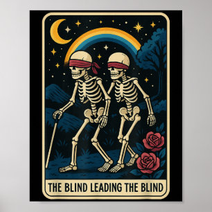 Die Blinde Führung Die Blinde Tarot Card Skele Poster