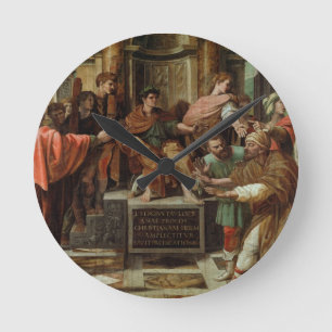 Die Blindung von Elymas (Cartoon für die Sixtinisc Runde Wanduhr