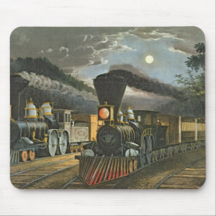 Die Blitz-Eilzüge, 1863 Mousepad