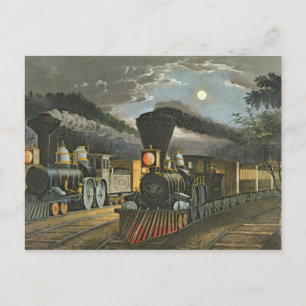 Die Blitzschnurzüge, 1863 Postkarte