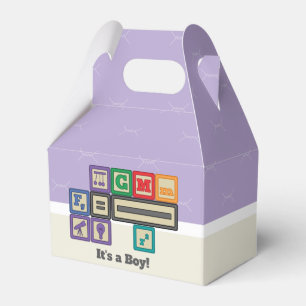 Die Block-Babyparty-Bevorzugungs-Kasten des Geschenkschachtel