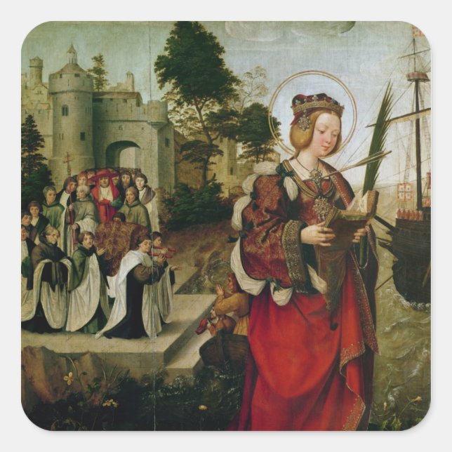 Die Blockade der Relikte der Heiligen Auta Quadratischer Aufkleber (Vorderseite)