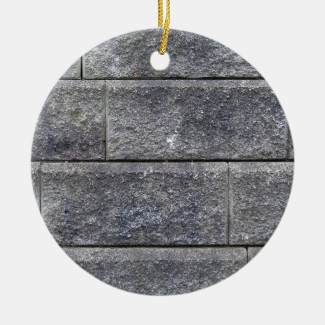 Die Blockmauer Keramik Ornament (Vorne)