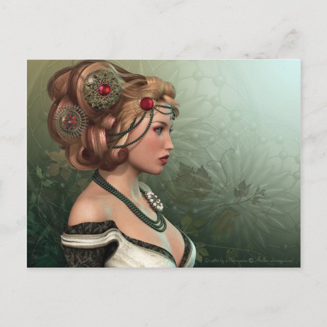 Die Blondine Postkarte (Vorderseite)