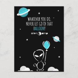 Die Blue Balloon Postcard von Alien Pimp Postkarte
