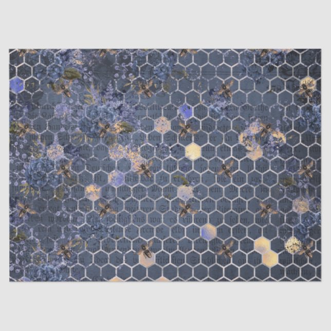 Die Blue Bee Serie Design 15 Gewebe Papier (Vorderseite)