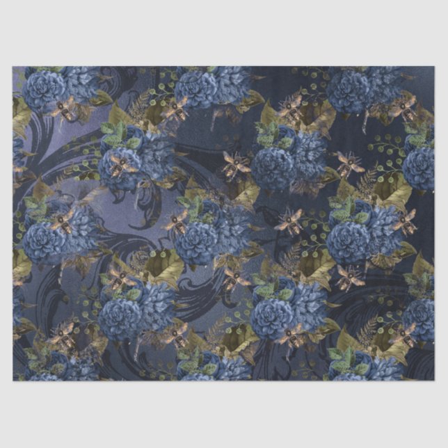 Die Blue Bee Serie Design 16 Gewebepapier Seidenpapier (Vorderseite)