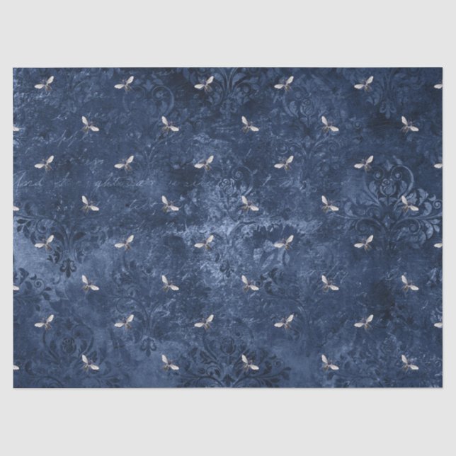 Die Blue Bee Serie Design 7 Seidenpapier (Vorderseite)