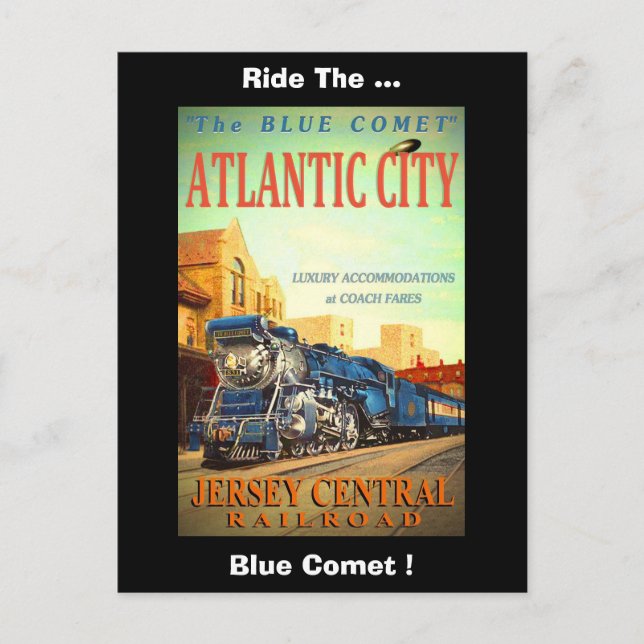 Die Blue Comet Train Custom Postcard Postkarte (Vorderseite)