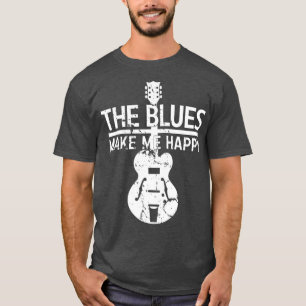 Die Blues macht mich glücklich bei der Funny Music T-Shirt