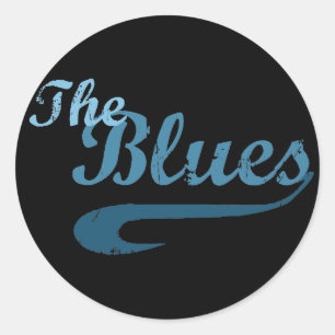 Die Blues Runder Aufkleber