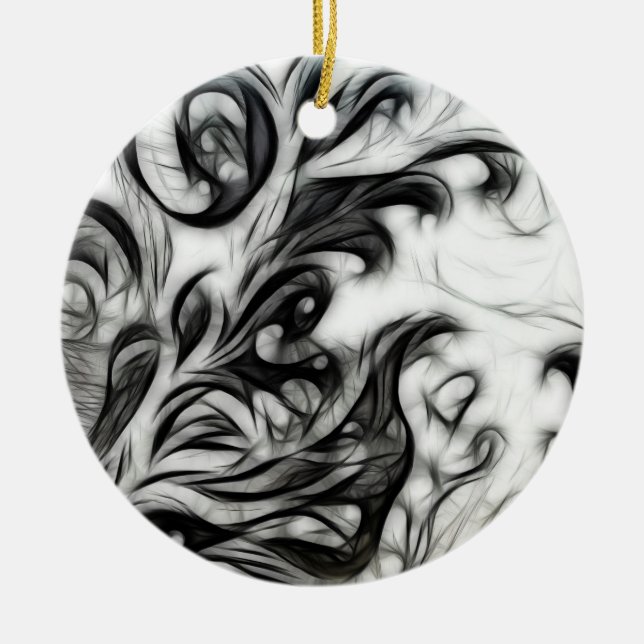 Die blühende Blütenschmuck Keramik Ornament (Vorne)