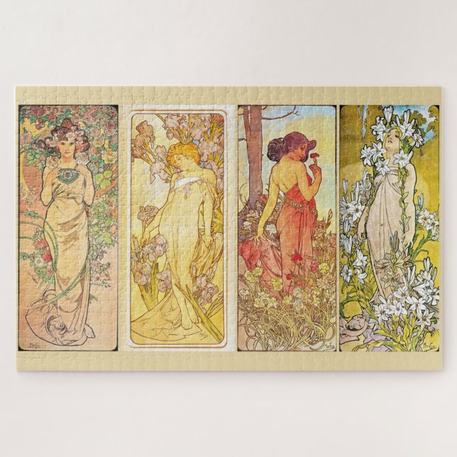 Die Blume 1898 - Muchas Blumenstil Puzzle (Horizontal)