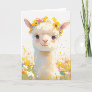 Die Blume Alpaca Karte