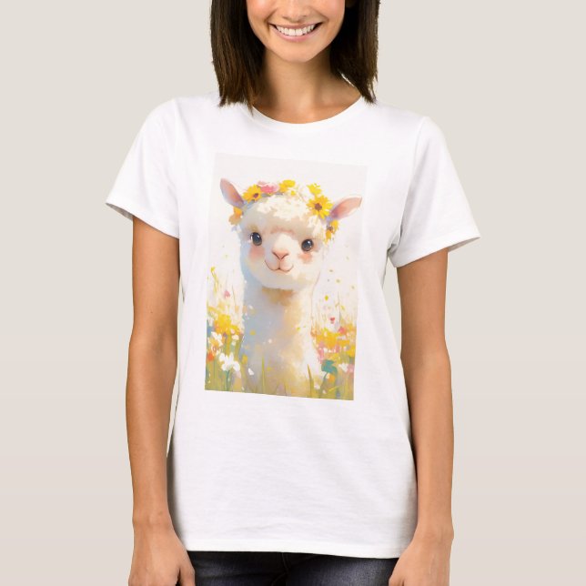 Die Blume Alpaca T-Shirt (Vorderseite)