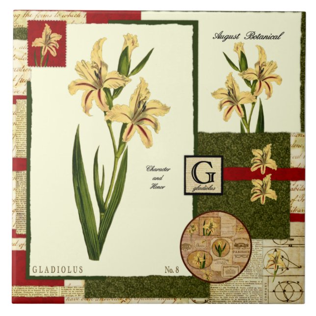 Die Blume des Augusts Fliese (Vorderseite)