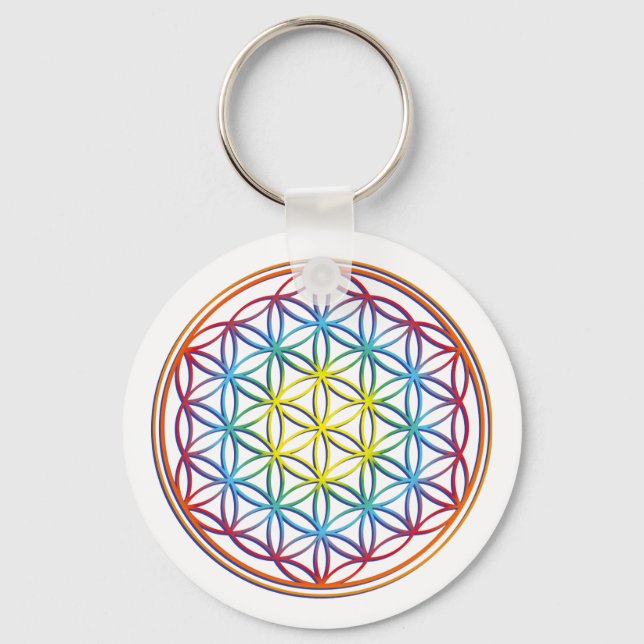 die Blume des Lebens Schlüsselanhänger (Vorderseite)