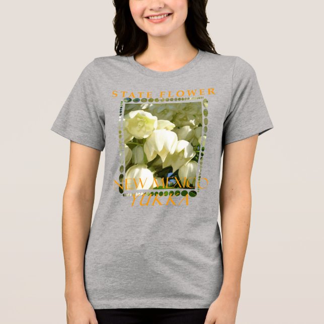 Die Blume des neuen mexikanischen Hoheitsgebiets - Tri-Blend Shirt (Vorderseite)