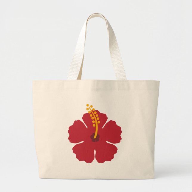Die Blume des Roten Hibiskus Jumbo Stoffbeutel (Vorne)