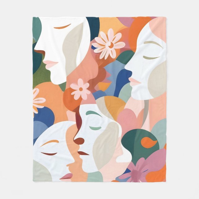 Die Blume Fleecedecke (Vorderseite)