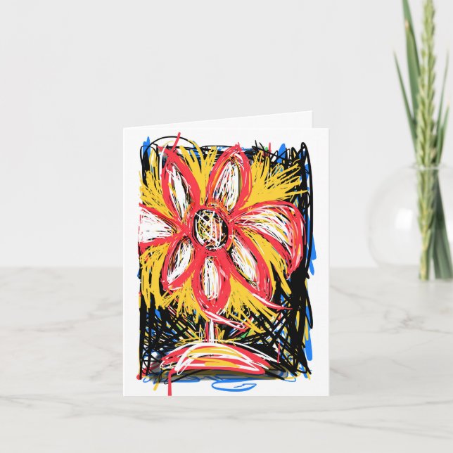 Die Blume Messy (innen leer) Karte (Vorderseite)