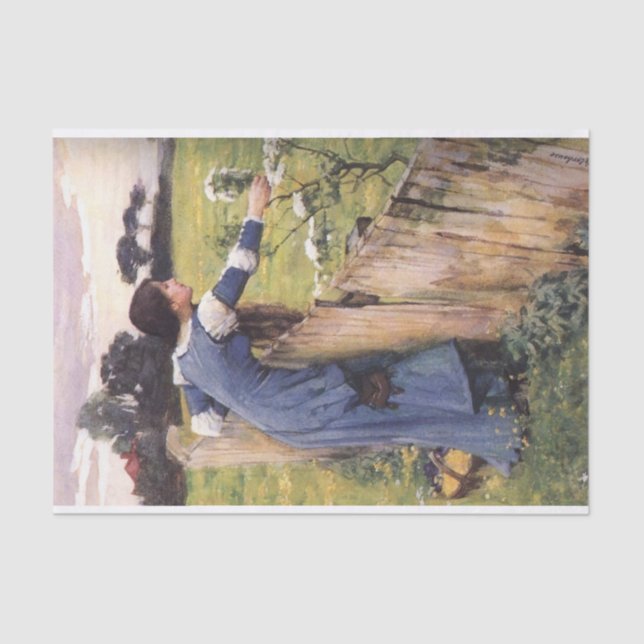 Die Blume Picker von John William Waterhouse Seidenpapier (Vorderseite)