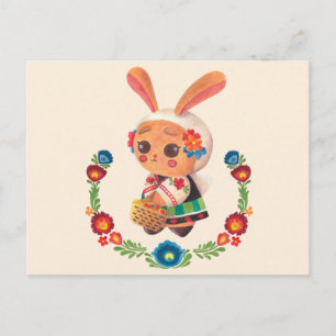 Die Blume Polnischer Hase Postkarte
