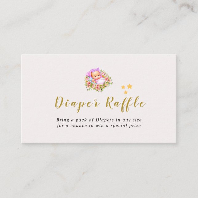 Die Blume Rosa und Gold ist ein Thema für Mädchen. Begleitkarte (Vorderseite)