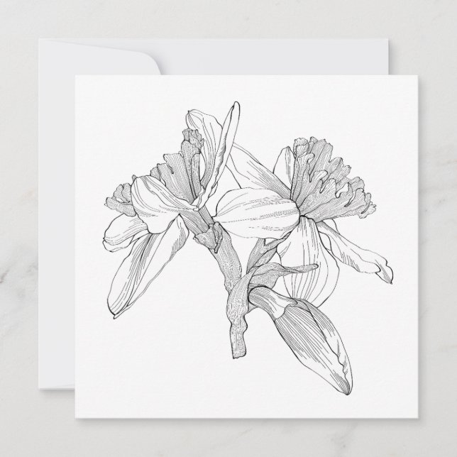 Die Blume sind mit einem Strauß versehen. Mitteilungskarte (Vorderseite)