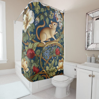 Die Blume und die Maus Jugendstil Duschvorhang