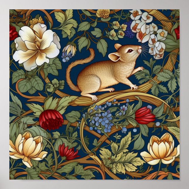 Die Blume und die Maus Jugendstil Poster (Vorne)
