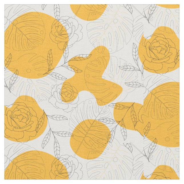 Die Blumenstrasse im Garten Stoff (Nahaufnahme)