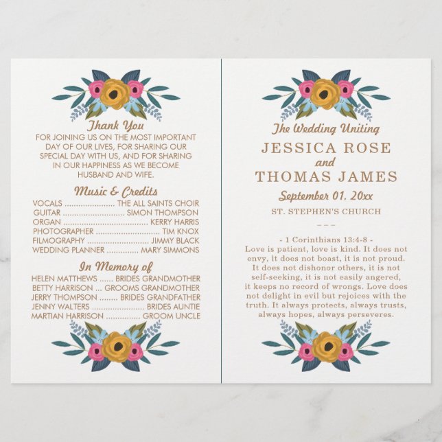 Die Blumenzeremonie der weißen Hochzeit (Vorderseite)