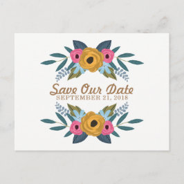 Die Blumenzeremonie der weißen Hochzeit Ankündigungspostkarte