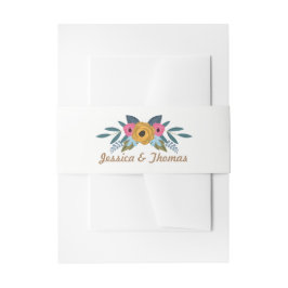 Die Blumenzeremonie der weißen Hochzeit Einladungsbanderole