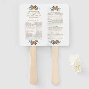 Die Blumenzeremonie der weißen Hochzeit Fächer