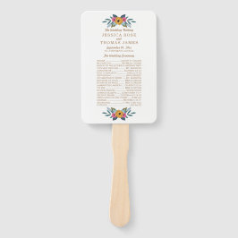 Die Blumenzeremonie der weißen Hochzeit Fächer