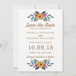 Die Blumenzeremonie der weißen Hochzeit Save The Date