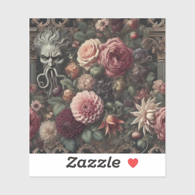 Die blutende Eater's Sermon - gotische barocke Blu Aufkleber (Blatt)