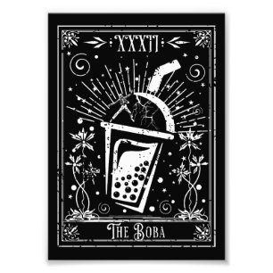 Die Boba Tea Tarot Card Fotodruck